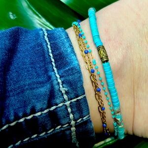 dainty imperial jasper beaded ankle bracelet anklet